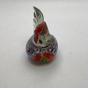 Bruks Kunst Fretof Loken Art Glass 1970's Art Glass Chicken Paperweight